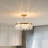 Maggio 5-Light 18.5" Glossy Light Brass Crystal Prism Drum Semi Flush Mount