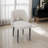Modern Upholstered Dining Chair with Curved Back & Metal Legs-716042676