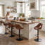 Upholstered PU Leather Bar Stools Modern Swivel Counter Stool with Hollow Backrest for Home Bar Kitchen-1777060147