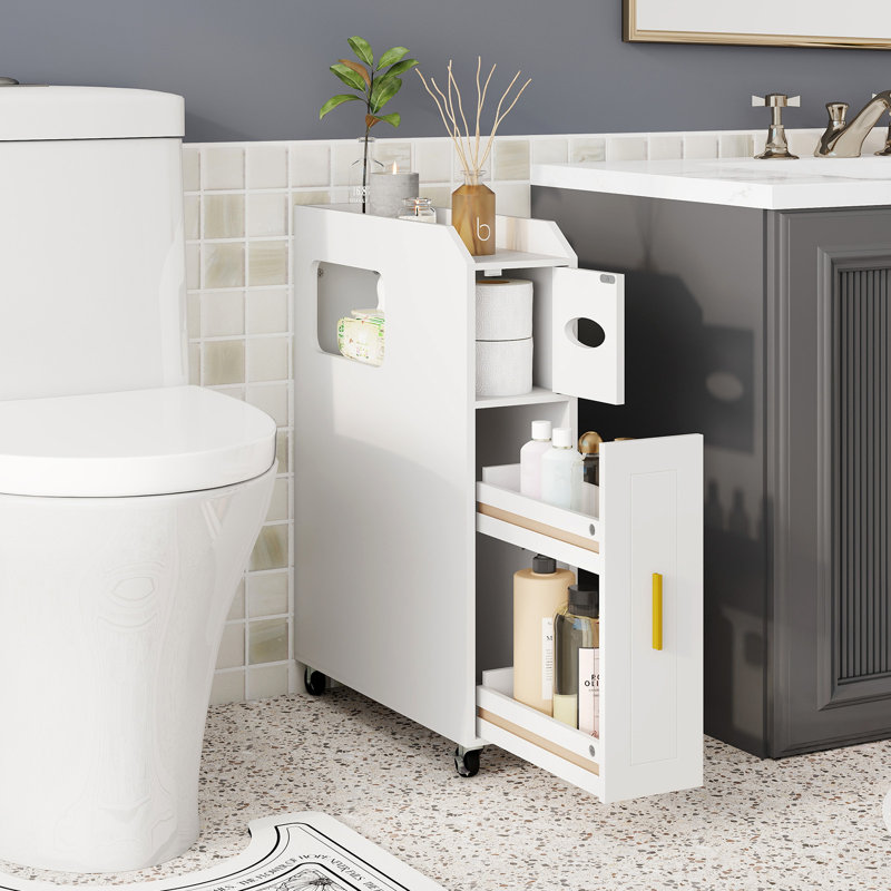 Freestanding Linen Cabinet, White