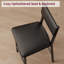 Ensemble de 4 tabourets de bar à hauteur de comptoir noir, rembourrés avec assise et dossier rembourrés, structure en métal avec repose-pieds-279991638
