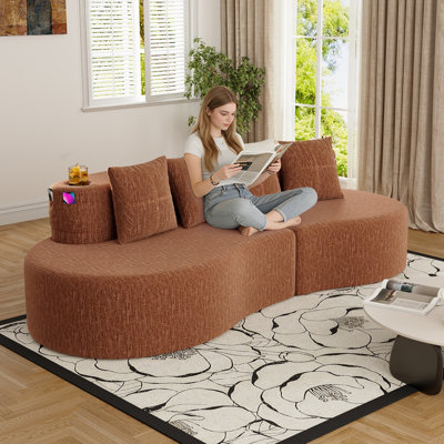 Canapé modulaire incurvé moderne 3 places