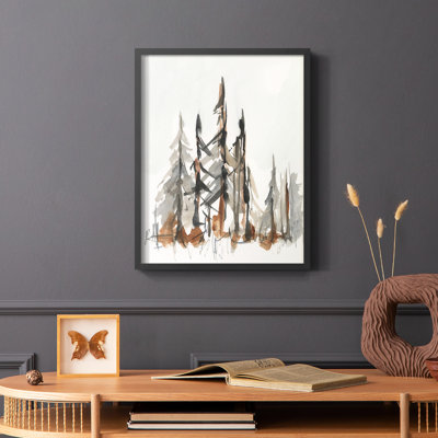 Rustic Evergreens II Framed Print - Solid Wood