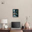 Art mural bleu sarcelle Teal Tectonic II-115127282-115127283