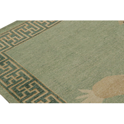 Distressed Homage Hand Knotted Wool Animal Print Area Rug