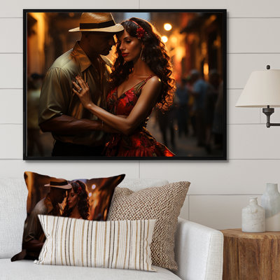 Salsa Dance in Havana - People, art mural sur toile