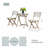 3-Piece Folding Acacia Wood Patio Bistro Set