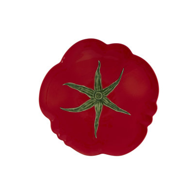Tomato Earthenware Pizza Serving Dish