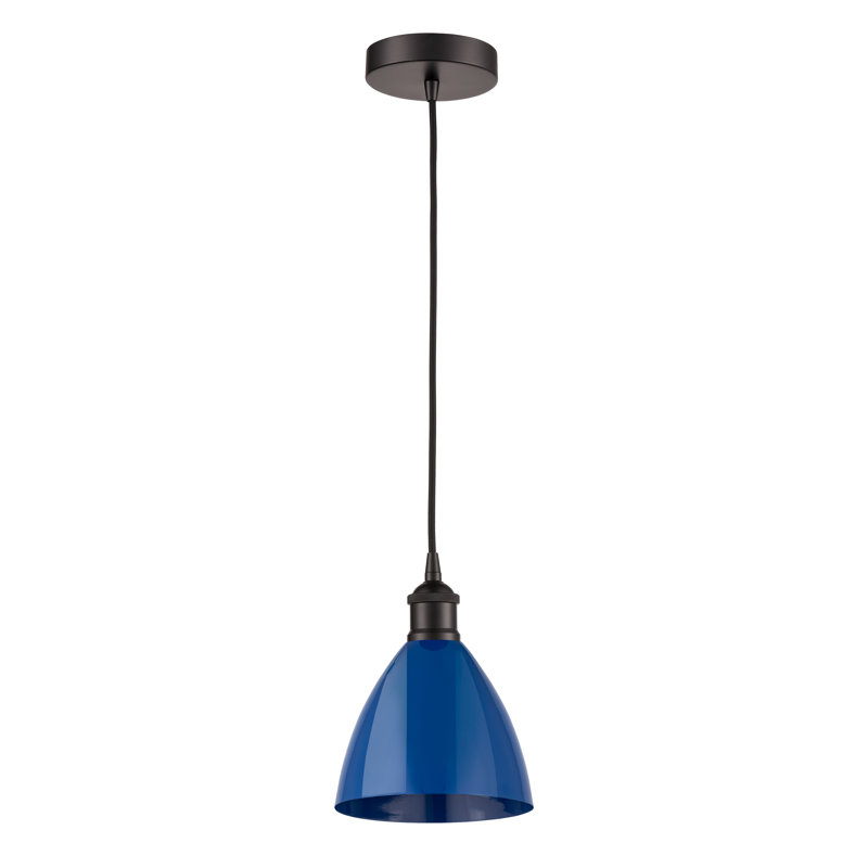 Schiavone 1 - Light Single Pendant, Blue, Oil Rubbed Bronze