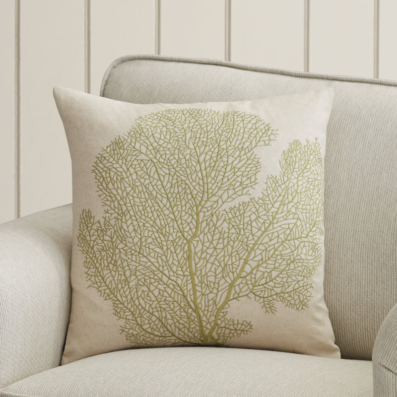 Syracuse 100% Cotton Throw Pillow, Beach Lime