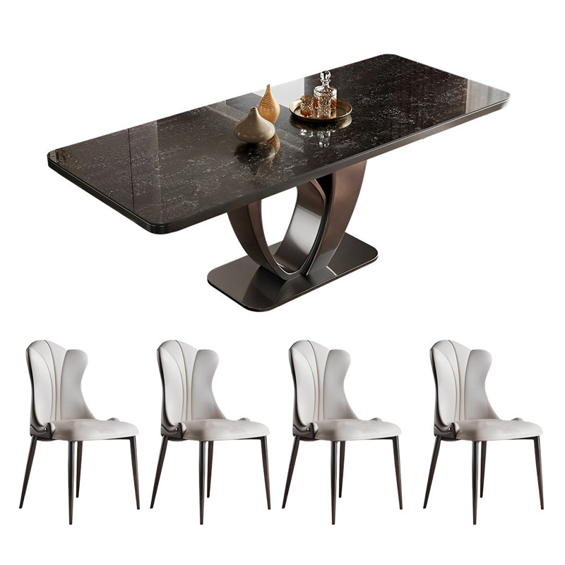 Ensemble de table et de chaises rectangulaires Home Rock, H 29,52 po x L 70,86 po x l 35,43 po