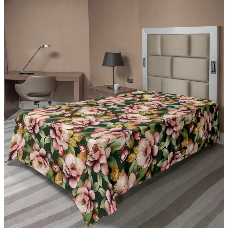 Drap floral, Rose séchée et vert armée