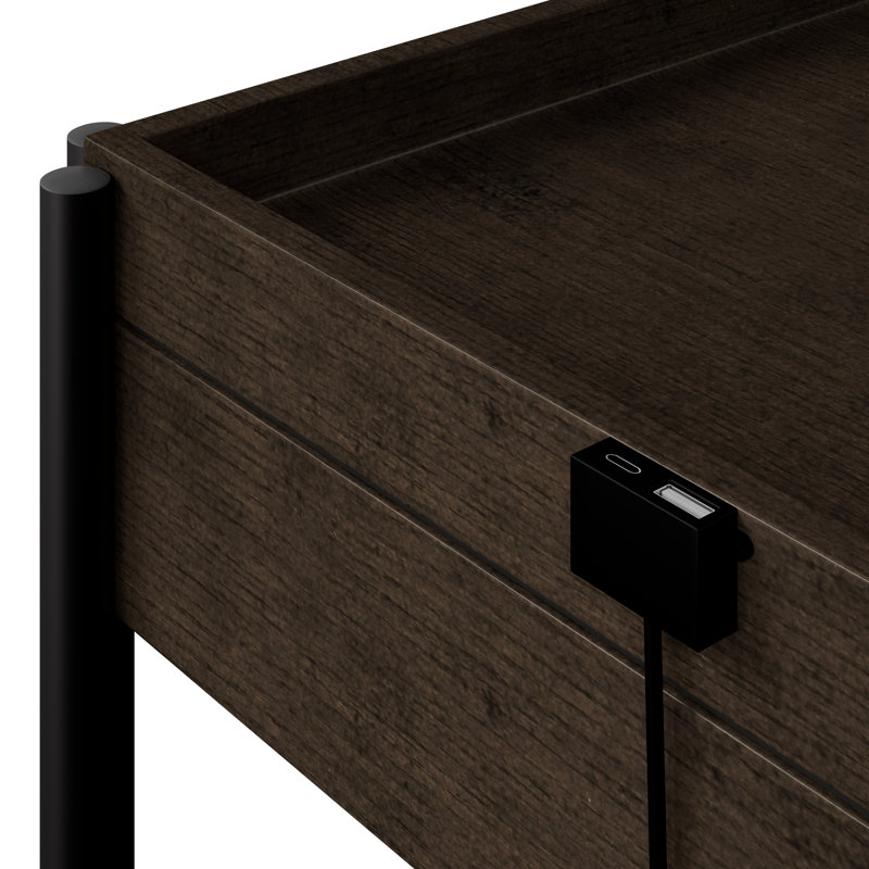 Table de bout de chaise foncé cacao