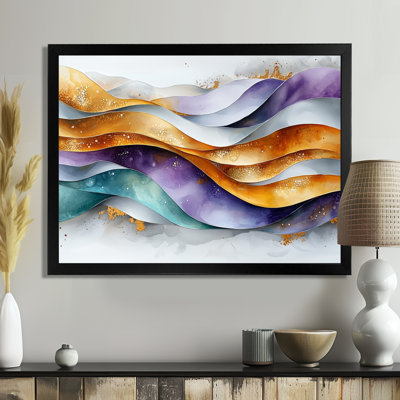 Lavande abstraite et motifs voilés d'hiver II - art abstrait de paysage mural pour salon