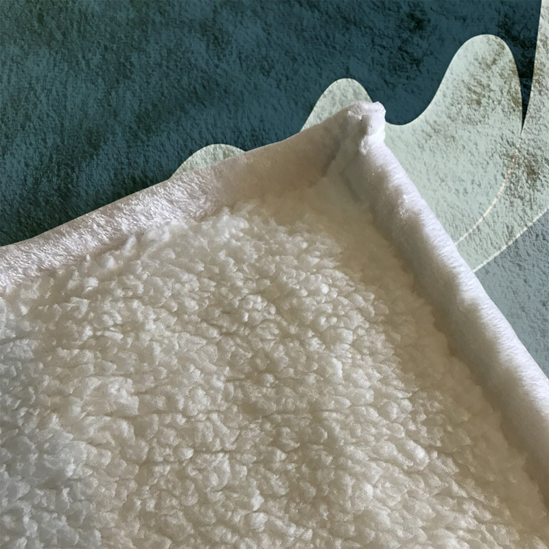 Throw Blanket, 68" W x 80" L, Abstract, Green/Gray