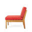 Ensemble de canapé modulaire 8 places en bois d'acacia, teck et rouge