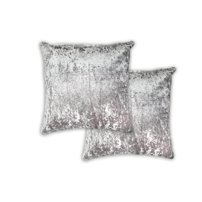 Cyr Square Cushion Cover, Silver