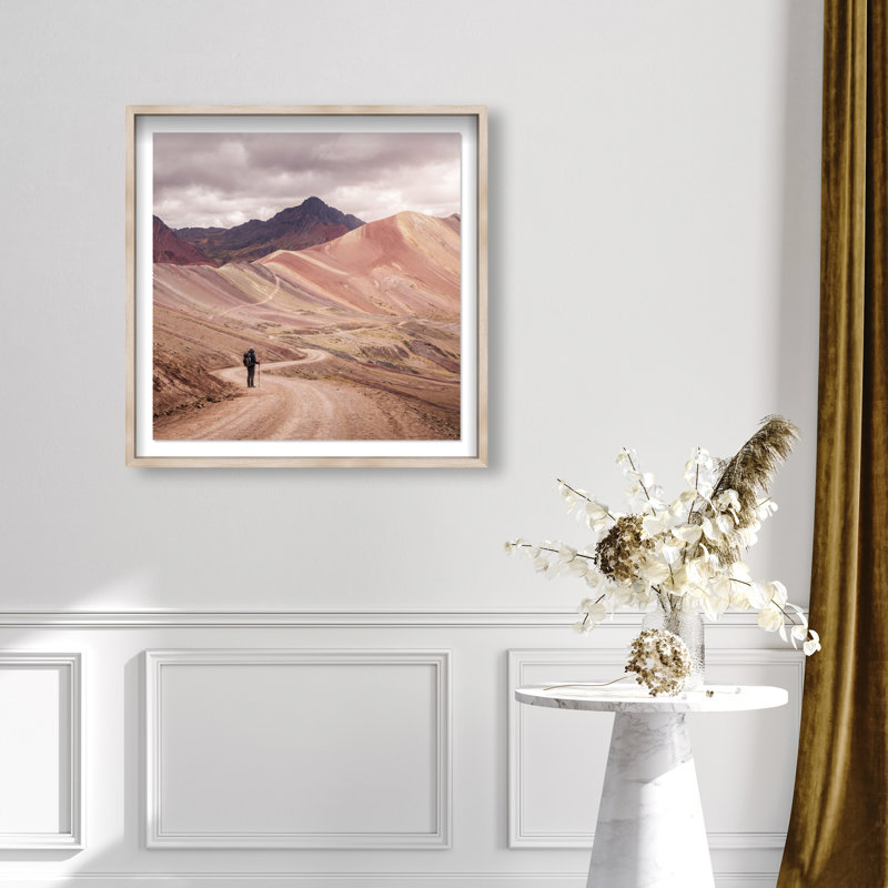 On My Way Print by Oliver Gal, 31.5" H x 31.5" W, Natural Oak Shadowbox