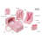 First Class 5-Piece Doll Travel Set - Pink/Stars