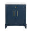 Meuble-lavabo 28 po avec lavabo en céramique, portes à fermeture douce et tablettes réglables-128923683