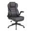 Fauteuil à haut dossier avec roulettes Yang, vinyle noir