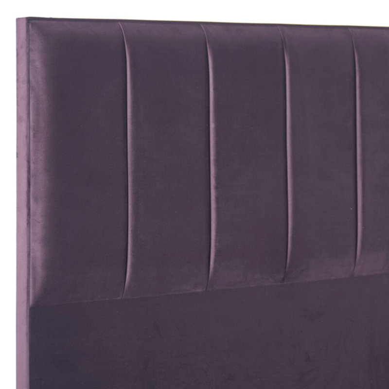 Wirksworth Upholstered Headboard, Kingsize (5'), Velvet, Plush Plum