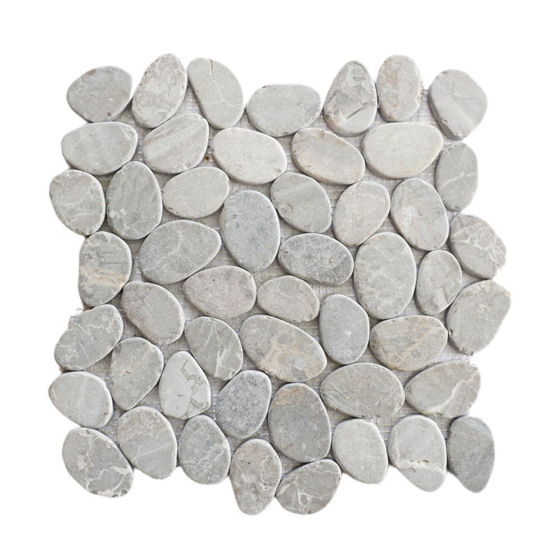Carreau de mosaïque pour mur et plancher en pierre naturelle Hawaii 12 "x 12", Gris fumée