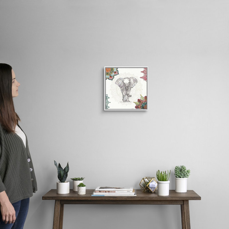 Reproduction d'art sur toile, H 14 po x l 14 po x P 2 po, Toile avec cadre blanc