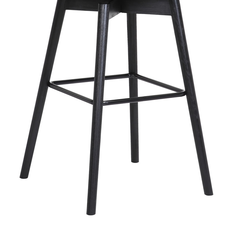 Tabouret de comptoir pivotant en bois noir 26 po Cylis