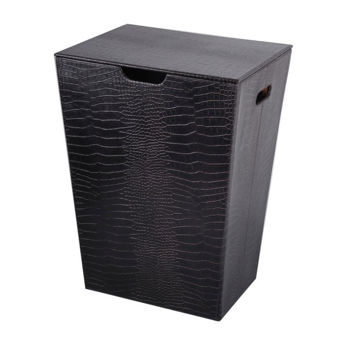 Okanogan Plastic Laundry Hamper with Handles, Wenge