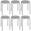 Ensemble de 6 tabourets ronds en métal empilables-1198815116