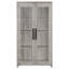 Armoire haute Myerson Grey Driftwood à 2 portes en bois d'ingénierie