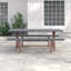 Zilla Teak Patio Dining Set with Rectangular Table