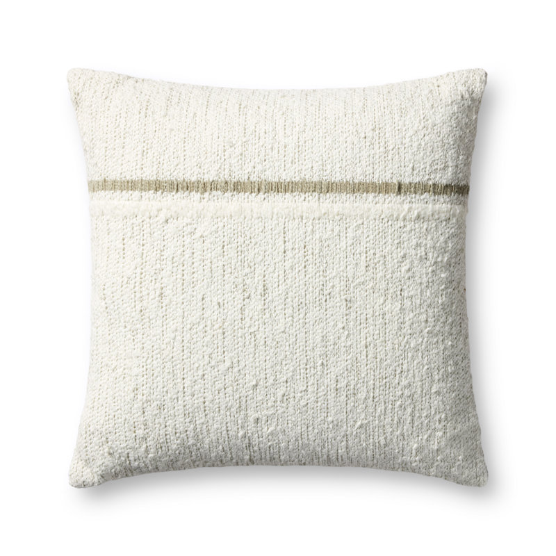 Coussin décoratif Loloi, Ivoire / rayé mousse