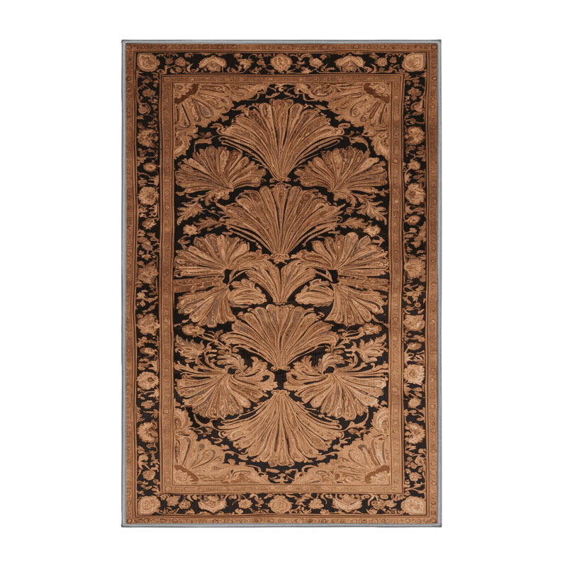 Tapis brun français lavable à la machine, Tapis de couloir 2 pi x 5 pi