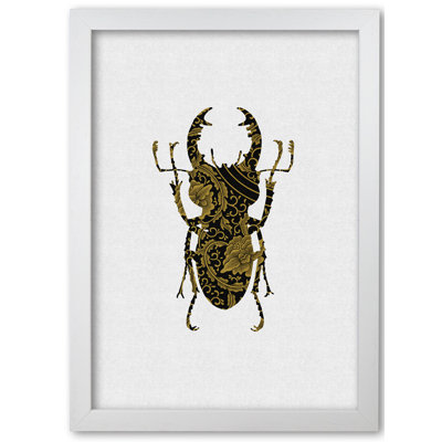 Black And Gold Beetle II - Print