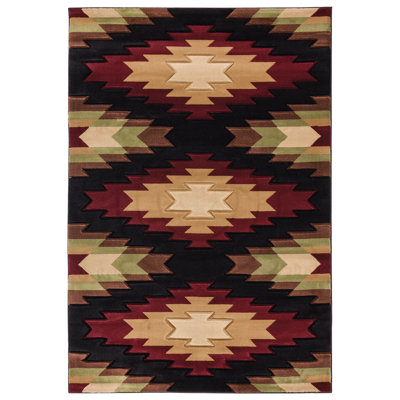 Espinal Geometric Water Resistant Kitchen Mat