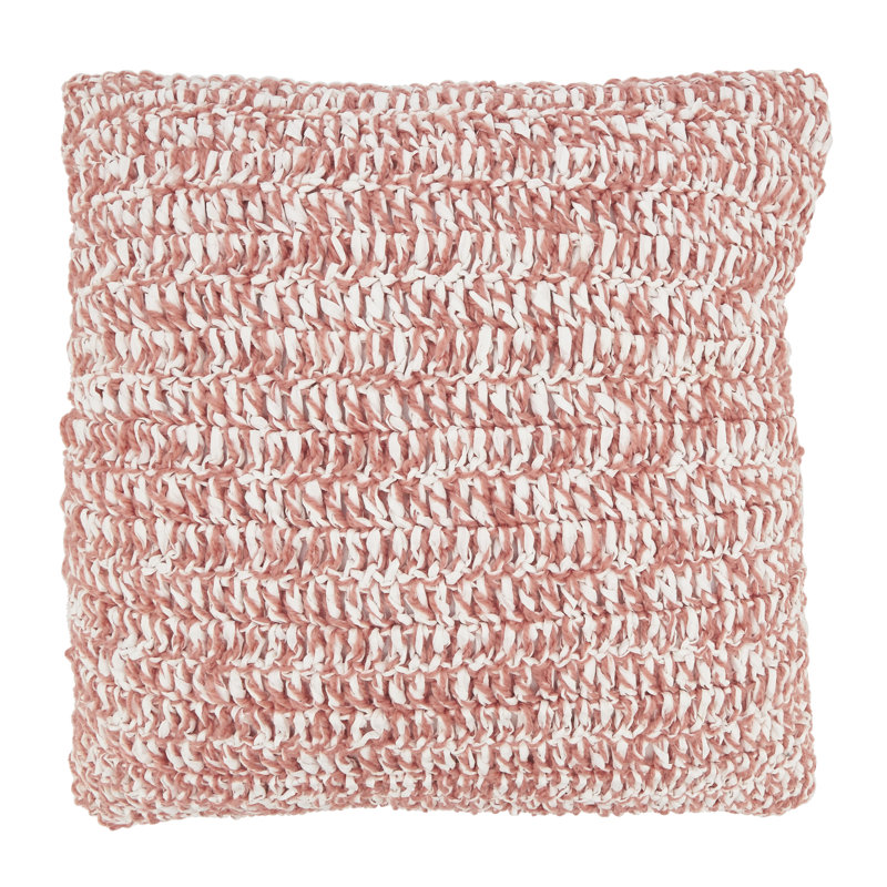Raffia Collection Outdoor Throw Pillow, Pink