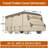 Upgraded Class C RV Cover, Fits 26'-29' Camper Cover by Narelect, Rip-Stop with 4 Tire Covers