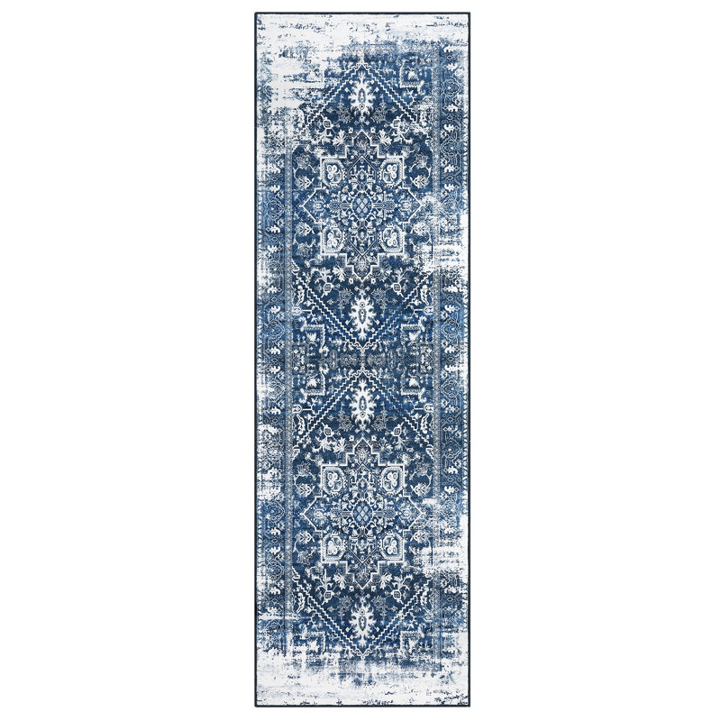 Vintage Washable Non Slip Area Rug for Living Room Rug Entrance Rugs Floral Distressed Carpet Soft Bedroom Low Pile Stain Resistant Carpet Dining Room Kitchen No Shedding Rug Indoor Floor Mats Laundry Farmhouse Decor Rugs