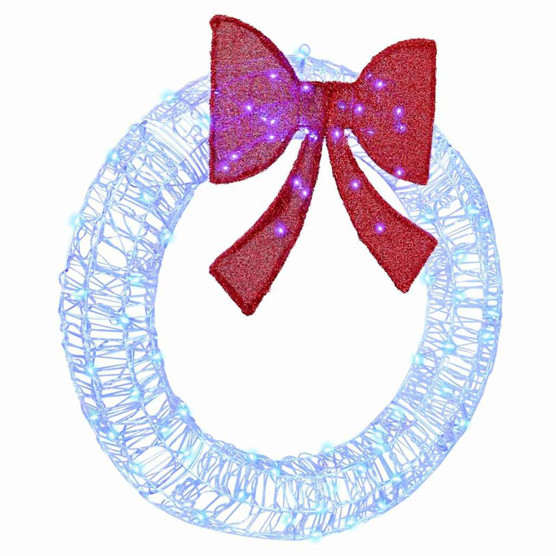 Faux Acrylic Wreath, 92 cm x 92 cm, Blue