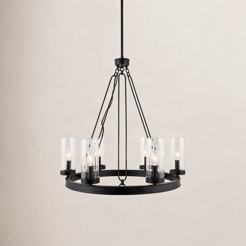 Adelmo Patterson Chandelier, Matte Black