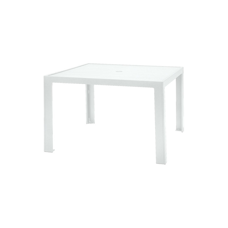 Jinah Outdoor Square Dining Table, 36" W x 36" L x 29.25" H, Snow