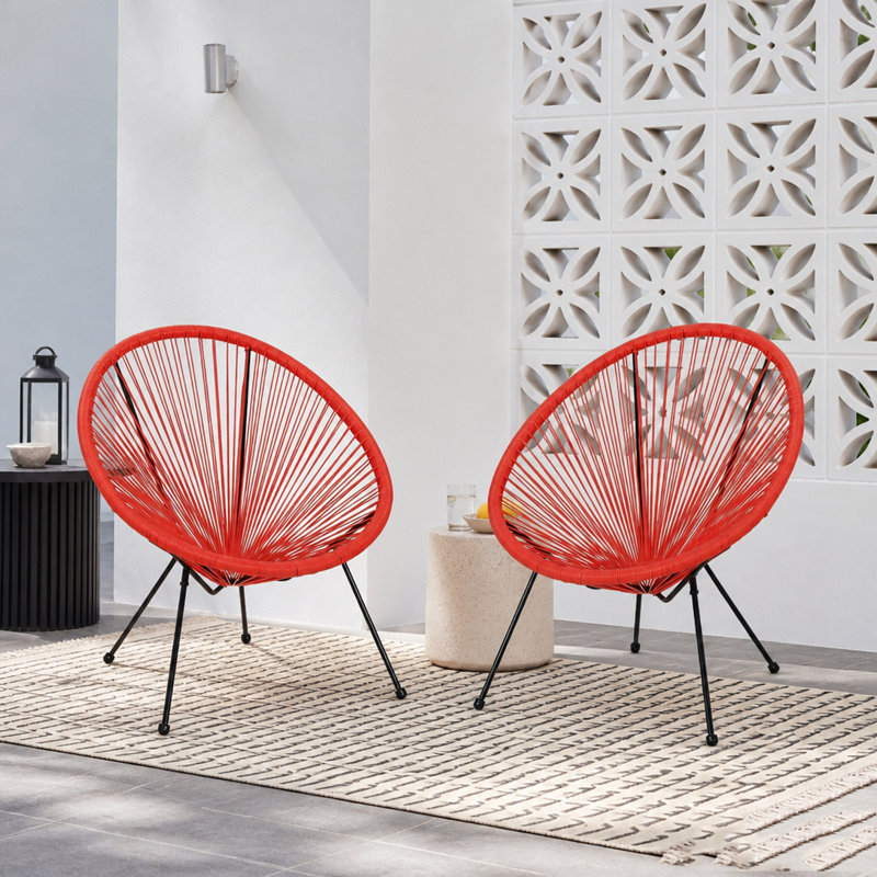 Ensemble de chaise longue de patio, Orange