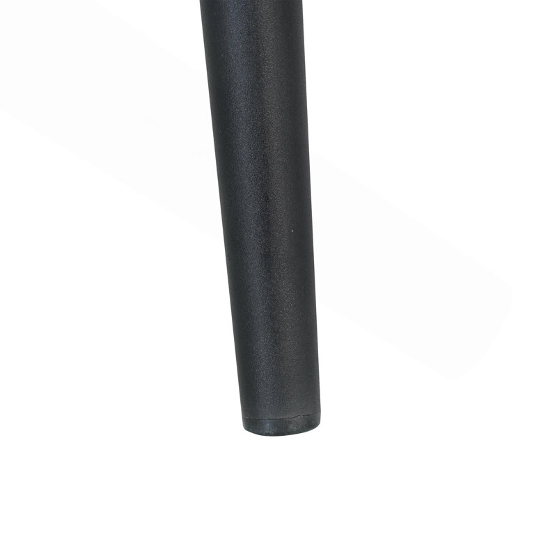 Tabourets de bar d'extérieur à structure en métal à hauteur d'assise 30,25 po avec dossier en forme de feston en rotin Pe, noir mat