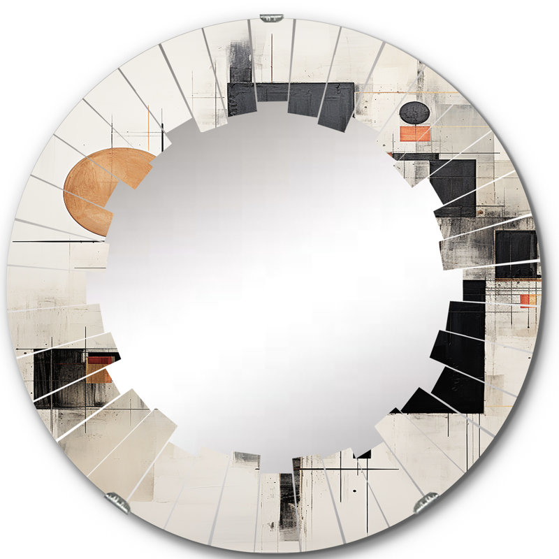 Riesco - Miroir mural moderne rond, 24 po x 24 po