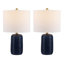 Ensemble de lampes de table bleu marine 22 po Aldren