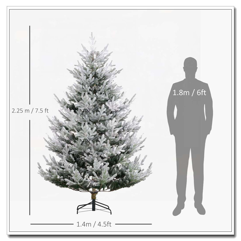 Arbre de Noël artificiel 7,5 pieds, H 7,5 pi