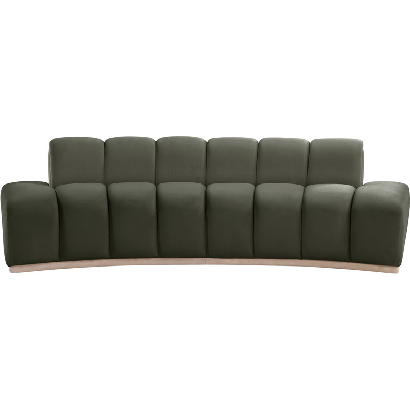 Canapé en velours Jace, Velours vert