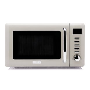 Retro Style Cream Microwave Oven